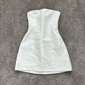 Princess Polly Heaven Sent Strapless Mini Dress White in Size 4
